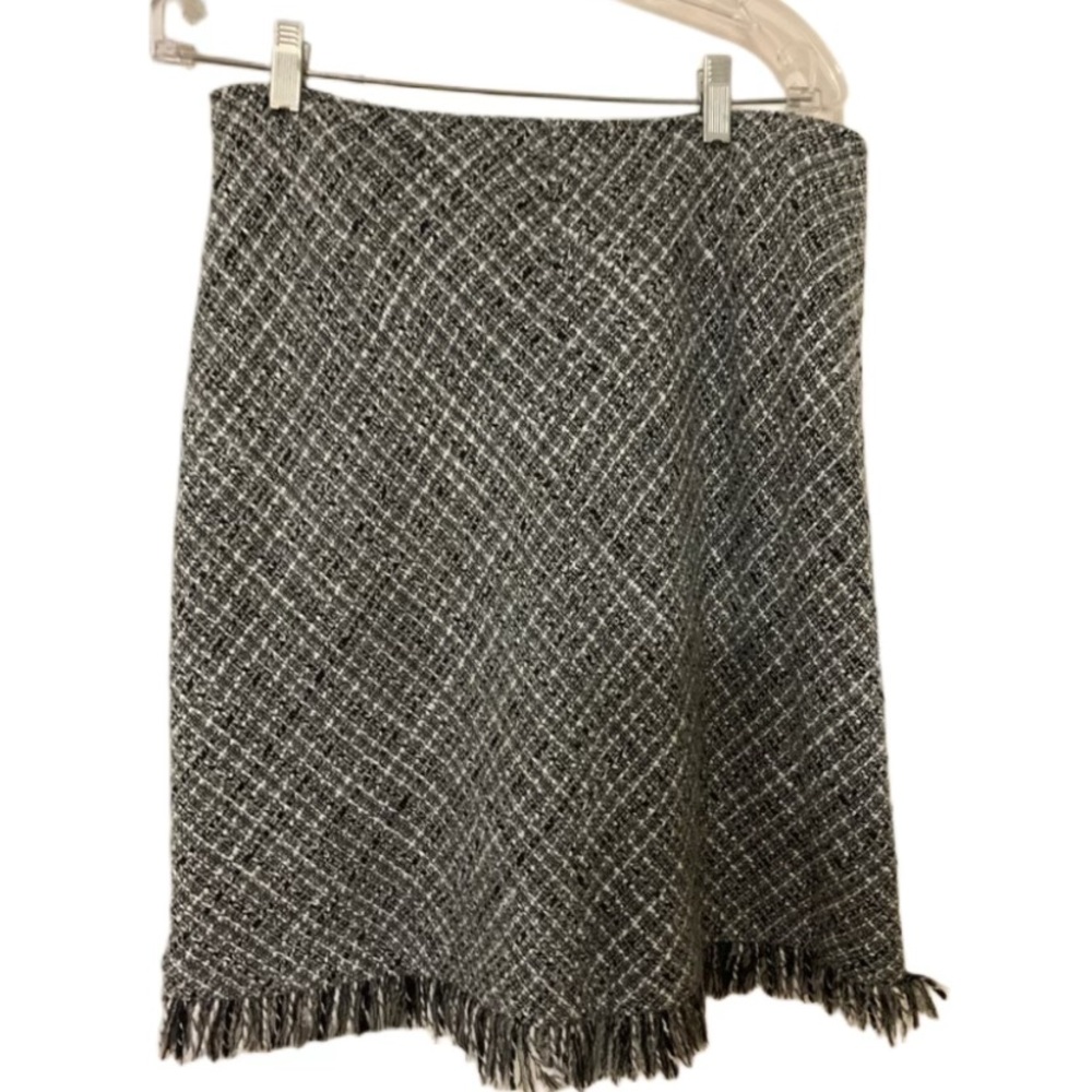 Apostrophe tweed fringe skirt 12P